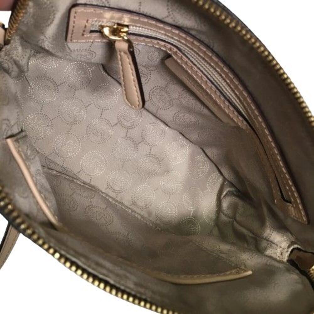 Michael Kors Cindy MK Signature Dome Crossbody Bag Brown Gold Logo 38H9CCPC3B - Picture 5 of 16